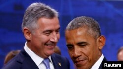 Obama i Đukanović u Varšavi