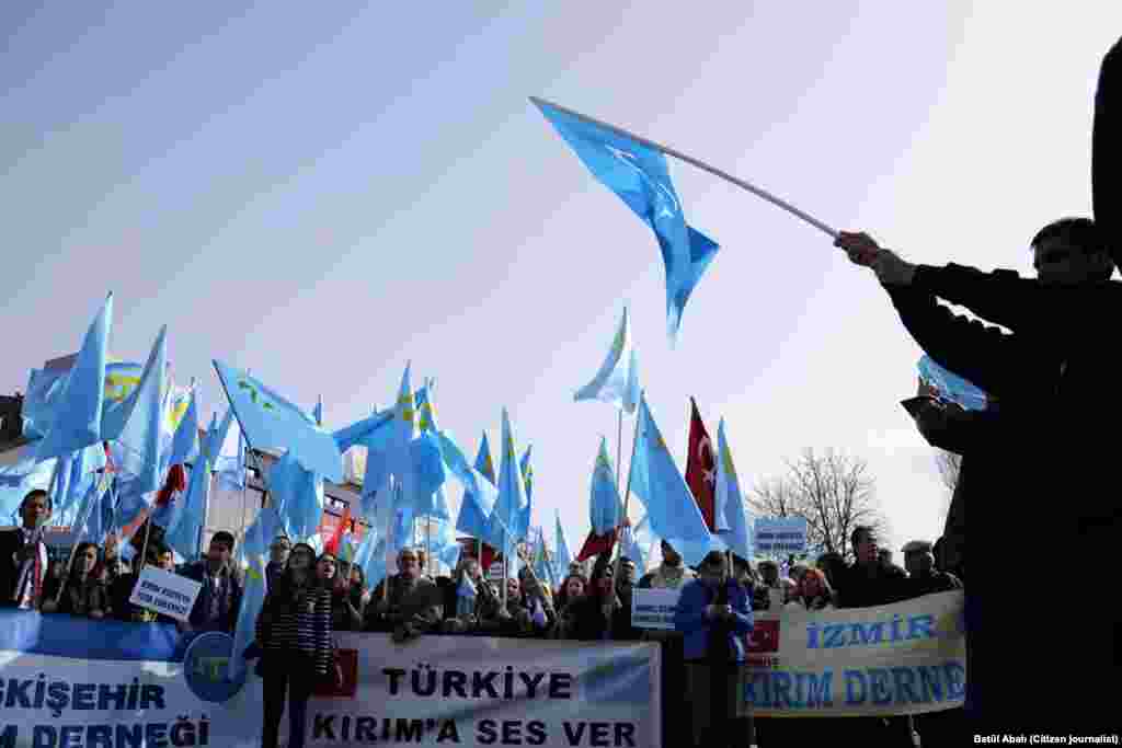 Turkey -- Anti- Russia protest action in Ankara, 2 March 2014.