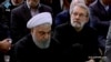 President Hassan Rouhani and Majles Speaker Ali Khamenei at Friday prayers led by Supreme Leader Ali Khamenei. January 17, 2020