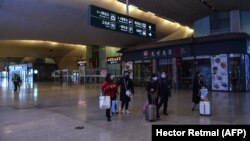 Չինաստան - Վուհան քաղաքի երկաթուղային կայարանը գրեթե դատարկ է, 23-ը հունվարի, 2020թ.