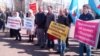 Иркутск, преподаватели Технического университета (ИрТГУ) проводят акцию протеста, 23 апреля 2016