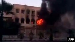 Кадр із відео вибуху в Дамаску, внаслідок якого загинули високопосадовці Сирії