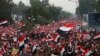 Supporters of Iraqi Shi'ite cleric Moqtada al-Sadr protest against what they say is U.S. presence and violations in Iraq, during a demonstration in Baghdad, Iraq January 24, 2020. 