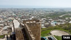 A view of the city of Derbent from the ancient citadel. Are city residents right to think Azerbaijan has designs on the town just across its northern border?