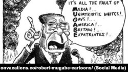 Карикатура на Роберта Мугабе 