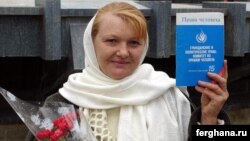 Руководитель правозащитного Альянса Узбекистана, правозащитница Елена Урлаева. 