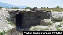 Блиндаж сделан из использованных ящиков