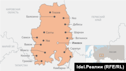 Udmurtia -- Map of Udmurtia