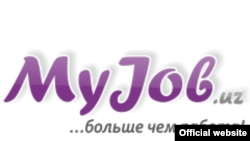 MyJob.uz tarmog'ining logosi.