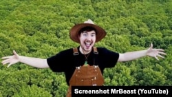 YouTube платформасида 521 миллиондан ортиқ кузатувчига эга MrBeast — Джимми Дональдсон.