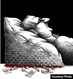 Башар Асад. Мана Нейестанидің карикатурасы.