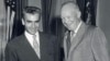 U.S. President Dwight D. Eisenhower (right) meets with Iran's Mohammad Reza Shah Pahlavi in 1954.