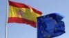 Flamuri i Bashkimit Evropian dhe ai i Spanjës.