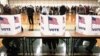 U.S. citizens vote in the presidential election at Carleton Middle School in Sterling Heights, Michigan.