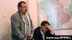 Экс-депутат Крыма Василий Ганыш на заседании суда в Киеве, 5 апреля 2017 год 