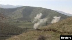 В районе столкновений в регионе Нагорного Карабаха между подразделениями Азербайджана и Армении. 2 апреля 2016 года. 