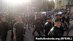 Строковики Нацгвардії вийшли на мітинг з вимогою оголошення демобілізації