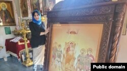 Ирма Инашвили в Илорском храме.