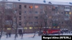 Дом, где произошел взрыв газа. Петропавловск, 8 февраля 2019 года. 