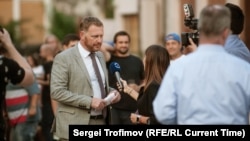 Czech Republic - Current Time TV speaks with Deputy Foreign Minister of the Czech Republic Jakub Durr before the premiere screening of Occupation 1968 at Kasarna Karlin, Prague, on August 21, 2018. 