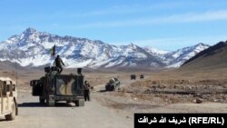 FILE: An Afghan army convoy in the southern province of Kandahar.