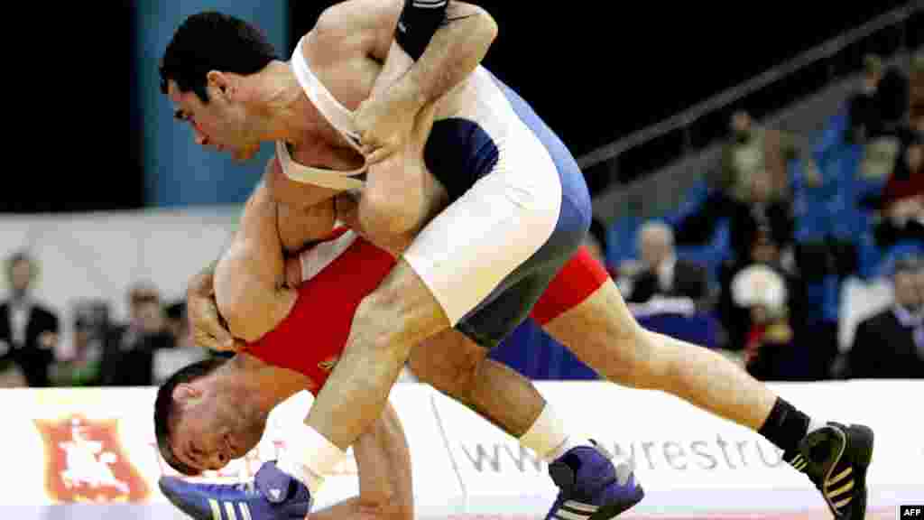 Azerbaijan has enjoyed success in other sports, however. Freestyle wrestler Namig Abdullayev (in blue and white) won his country's first Summer Games medal when he clinched silver in Atlanta in 1996. He also won gold four years later in Sydney.