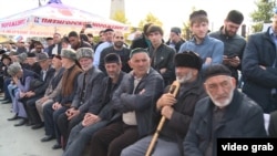 Russia - Protesters in the capital of Ingushetia, Magas, object to the land swap deal with Chechnya - Current Time - screen grab