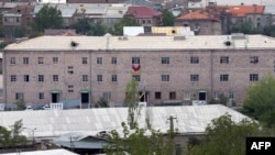 Armenia - A general view of Erebuni police station seized by gunmen and supporters of fringe jailed opposition leader Zhirair Sefilian, in Yerevan, July 30, 2016.