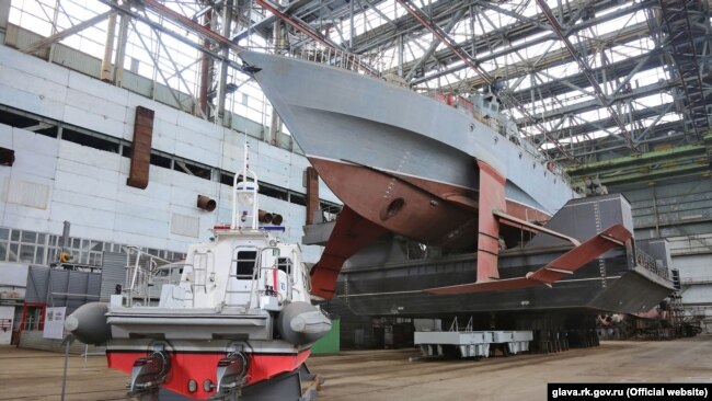Строительство корабля на судостроительном заводе «Море». Феодосия, 2016 год