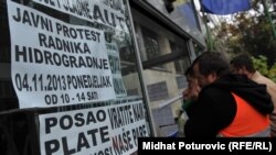 Sa jednog od protesta radnika Hidrogradnje