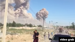 صحنه‌ای از انفجار روز دوشنبه در آریس