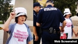 Маруа Ескендірованы полицияның ұстаған сәті. Скриншоттардан құралған коллаж. Орал қаласы, 4 қыркүйек 2026 жыл.