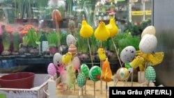 Ouă și decorațiuni de Paște - oferta unei florării din Praga