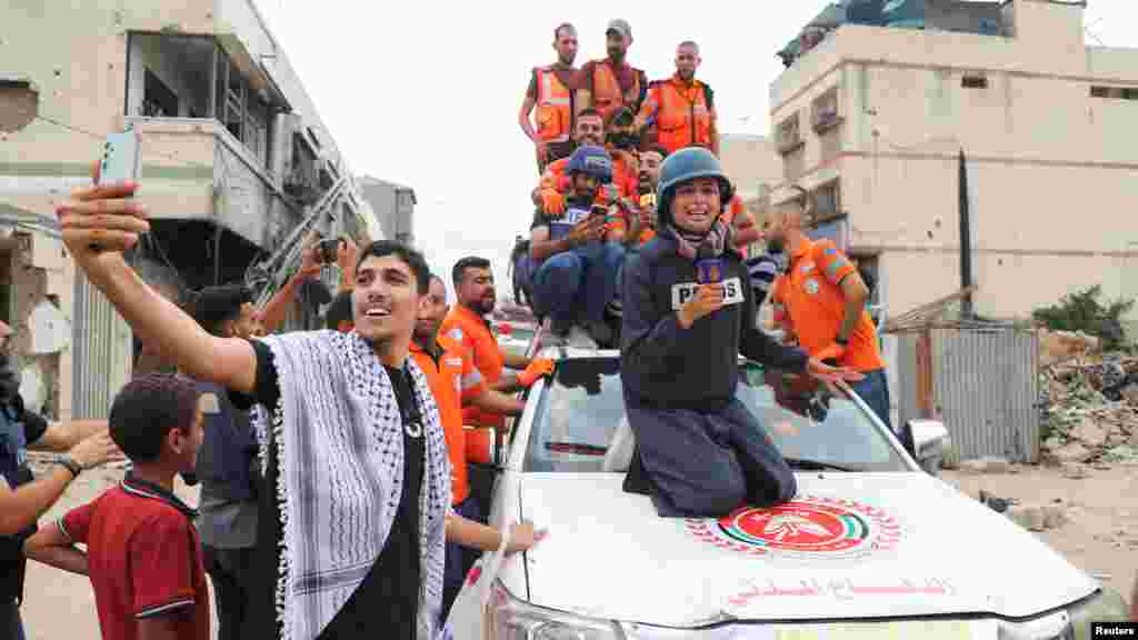 Még a romos Gázavárosban is ünnepeltek