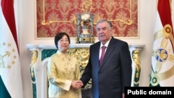 Акси Эмомалӣ Раҳмон аз мулоқоташ бо раҳбари БОСЗ