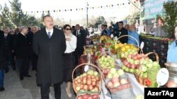 Azerbaijan -- President Ilham Aliyev takes part in celebrations of Nowruz holiday, Baku, 19Mar2016