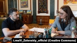 Президент Володимир Зеленський і прем’єр-міністерка Юлія Свириденко, липень 2025 року