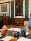 Volodymyr Zelenskyy and Yulia Svyrydenko in July 2025
