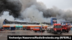 Пожар ТЦ "Эпицентр" в Запорожье