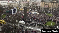 Євромайдан у Львові, 24 листопада 2013 року (фото Мирослава Пархомика)