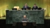 UN - Armenian Prime Minister Nikol Pashinian addresses the UN General Assembly in New York, September 26, 2024.