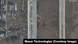 تصویر ماهواره‌ای هفته گذشته از بمب‌افکن‌های سوخو ۳۴ در پایگاه هوایی موروزوفسک روسیه