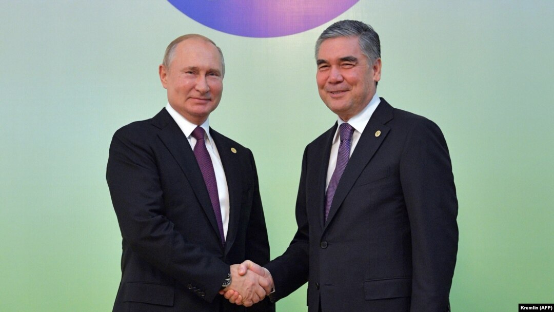 Russiýanyň prezidenti Wladimir Putin türkmen kärdeşi Gurbanguly Berdimuhamedow bilen. Aşgabat, 11-nji oktýabr, 2019
