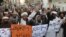 Pakistani demonstrators shout anti-US slogans at a protest in the southwestern city of Quetta on January 4.