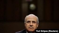 William Browder waits to testify before a Senate Judiciary Committee hearing in Washington on July 27.