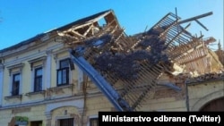 Daunele provocate de cutremur în Petrinja, Croația, 29 decembrie