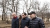 Armenian Prime Minister Nikol Pashinian (far right) during a visit to the Lori province, March 7, 2020