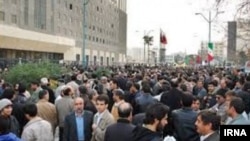 Iran - Government retirees protest in fron of parliament, demanding guarantee in budget for their pensions. January 2, 2019