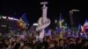 Protesters rallied in Bucharest on October 2. Romania has fully vaccinated only one-third of all adults, making it the second-least-vaccinated EU member state after Bulgaria.