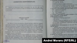 Pagini dedicate scriitorului sovietic Emilian Bucov în manualul de limbă „moldovenească”, la capitolul „Scriitori contemporani”